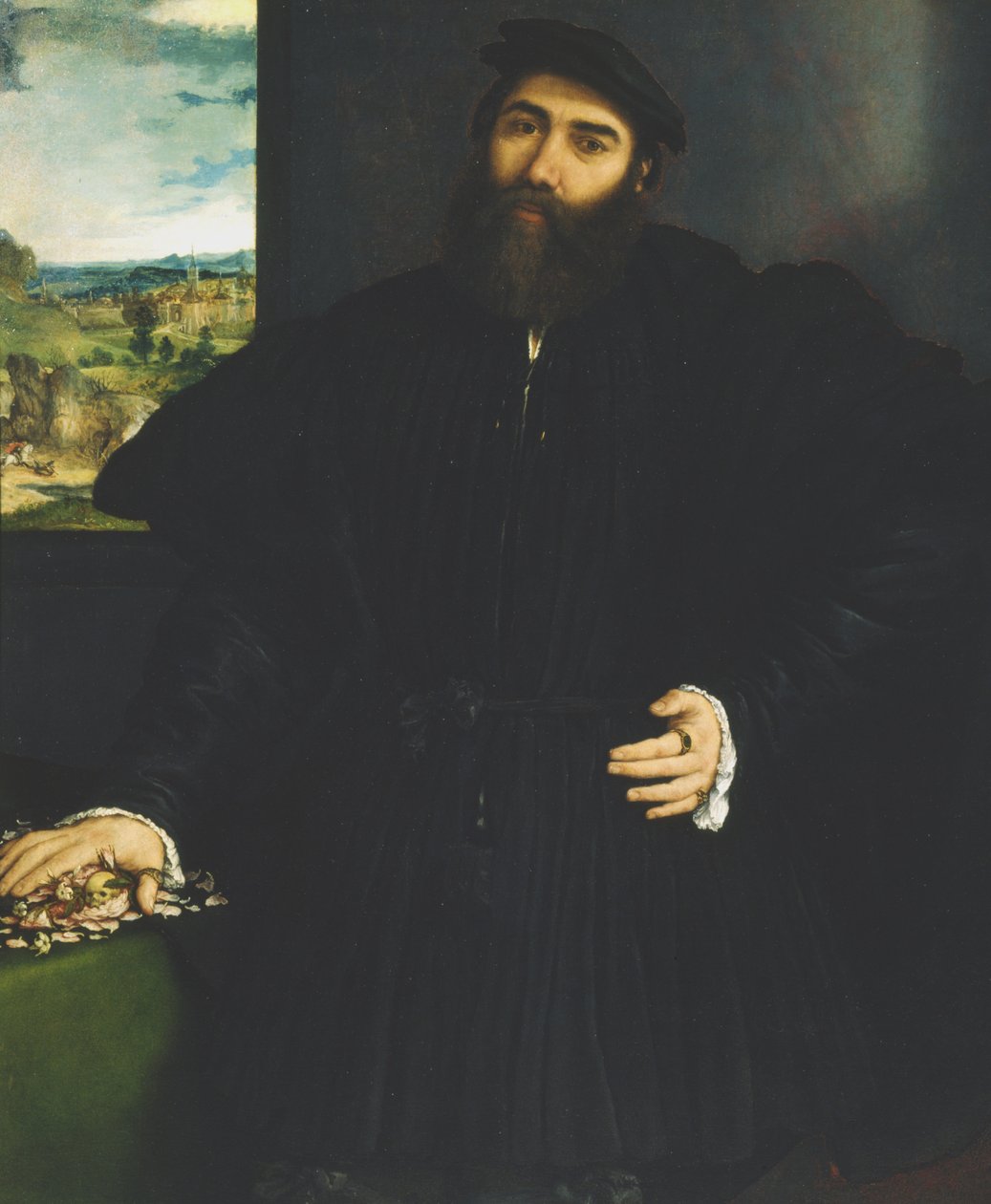 绅士的肖像，c.1530 作者 洛伦佐·乐透（Lorenzo Lotto）