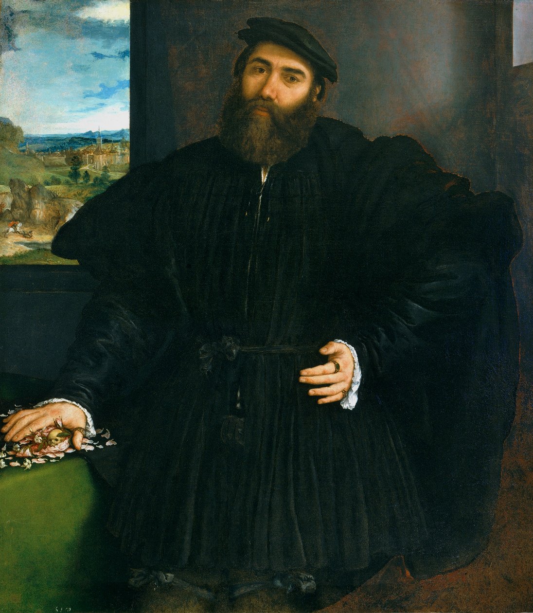 Wwower Mercurio Bua的肖像，1535年 作者 洛伦佐·乐透（Lorenzo Lotto）