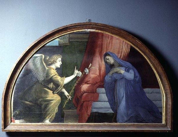 报喜，1530-35 作者 洛伦佐·乐透（Lorenzo Lotto）