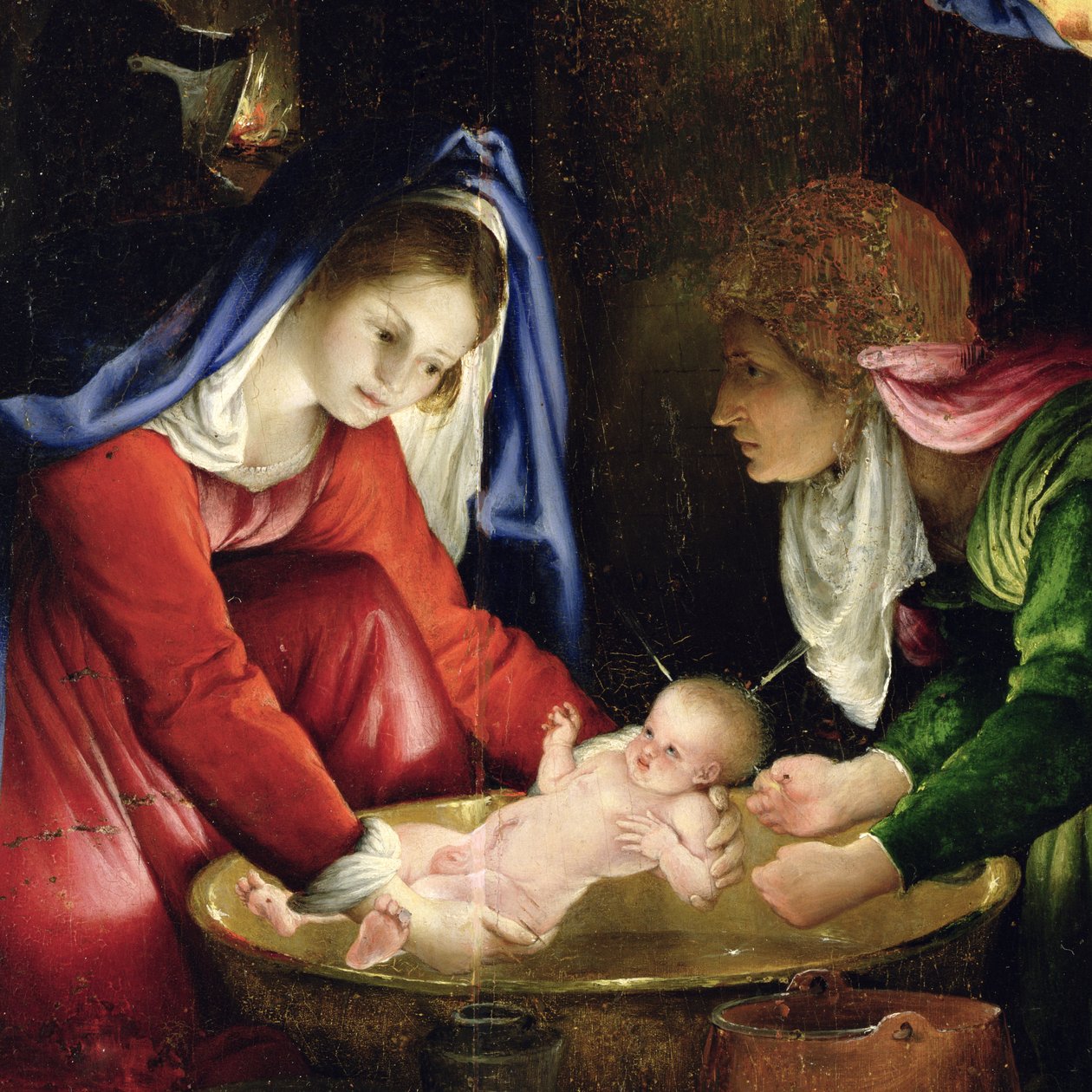耶稣诞生，1527（细节175141） 作者 洛伦佐·乐透（Lorenzo Lotto）