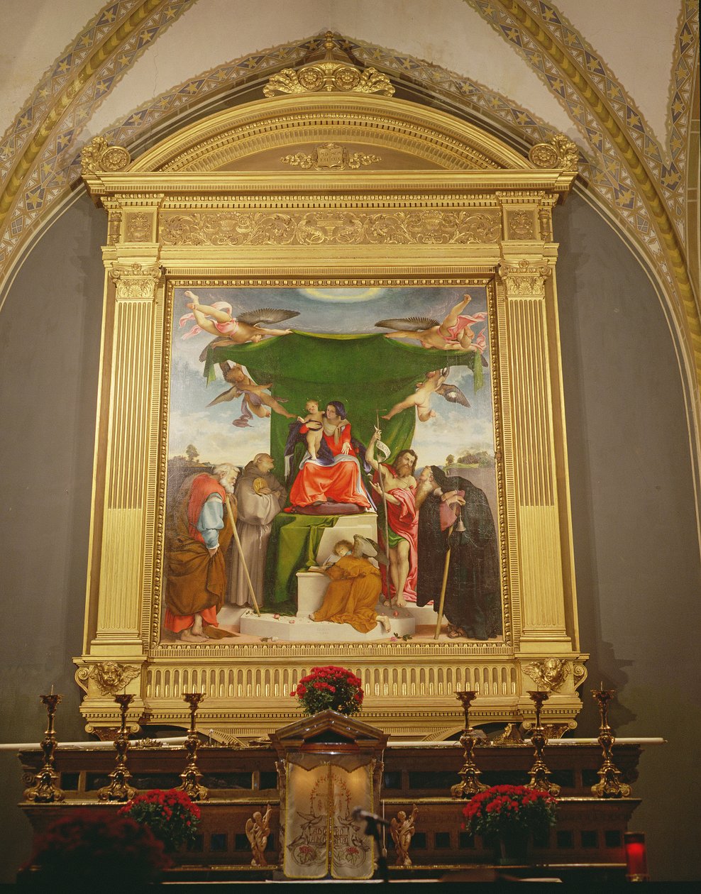 1521年圣母与圣徒与圣徒一同登基 作者 洛伦佐·乐透（Lorenzo Lotto）