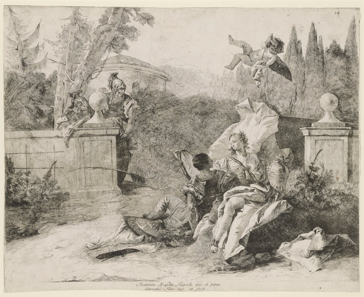 里纳尔多和阿米达 作者 洛伦佐·巴尔迪塞拉（Lorenzo Baldissera Tiepolo）
