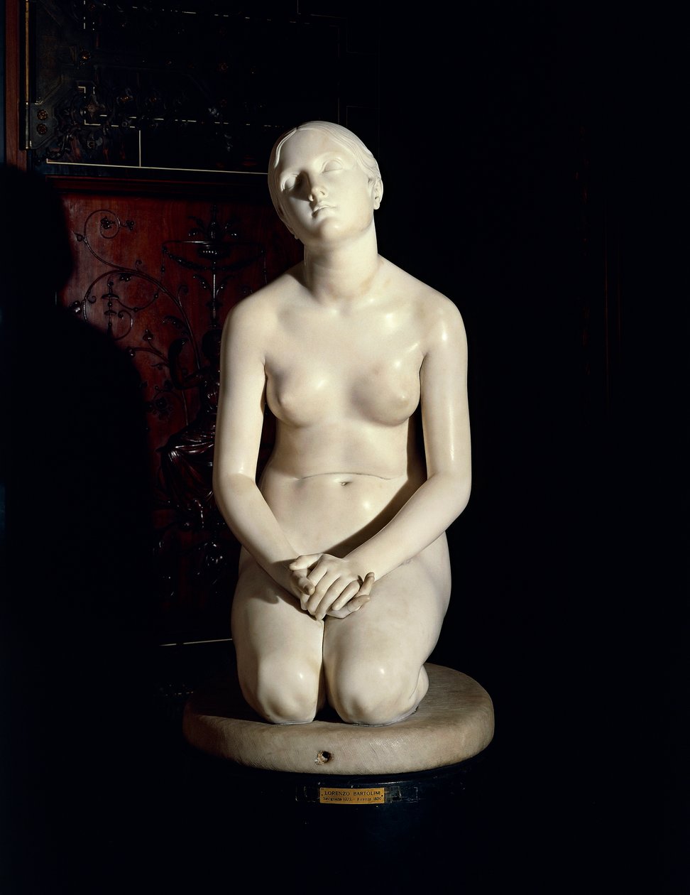 信赖上帝，洛伦佐-巴托里尼（1777-1850），大理石雕像 作者 洛伦佐·巴托利尼（Lorenzo Bartolini）
