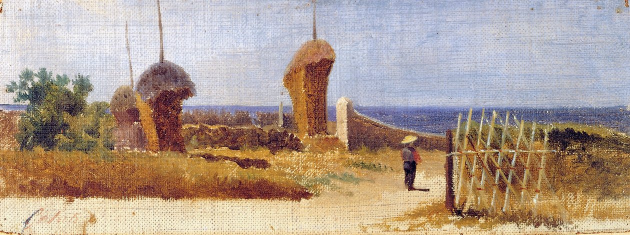 卡斯蒂利翁切洛，约 1862-63（纸板上的布面油画） 作者 洛伦佐·格拉蒂