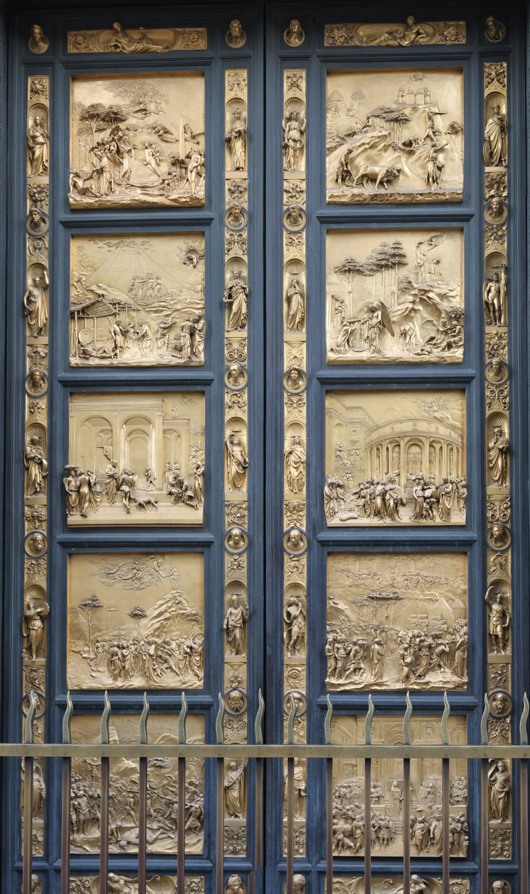 佛罗伦萨洗礼池副本中的天堂之门，1425-1452年 作者 洛伦佐·吉贝蒂（Lorenzo Ghiberti）