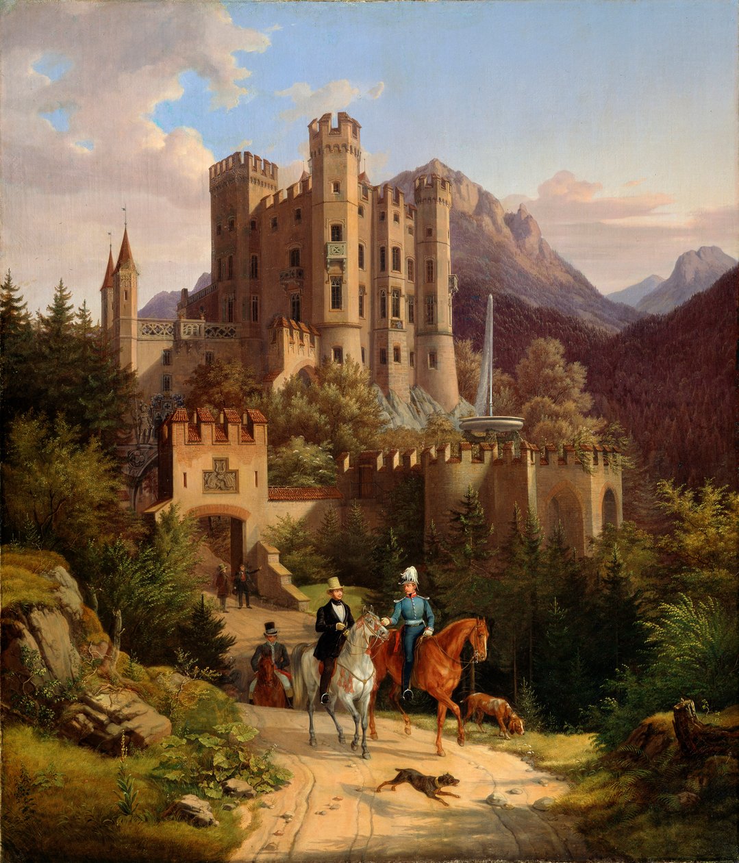 马克西米利安王储在霍恩施旺高的骑行"，1838-1839。 作者 洛伦佐二世夸利奥