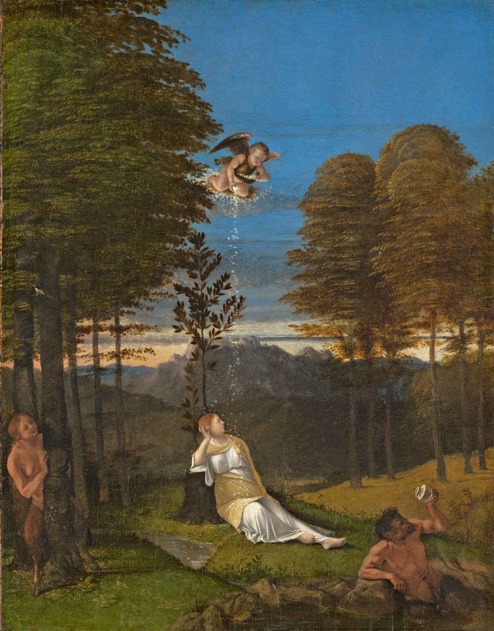 贞节寓言c。 1505（面板上的油） 作者 洛伦佐·乐透（Lorenzo Lotto）