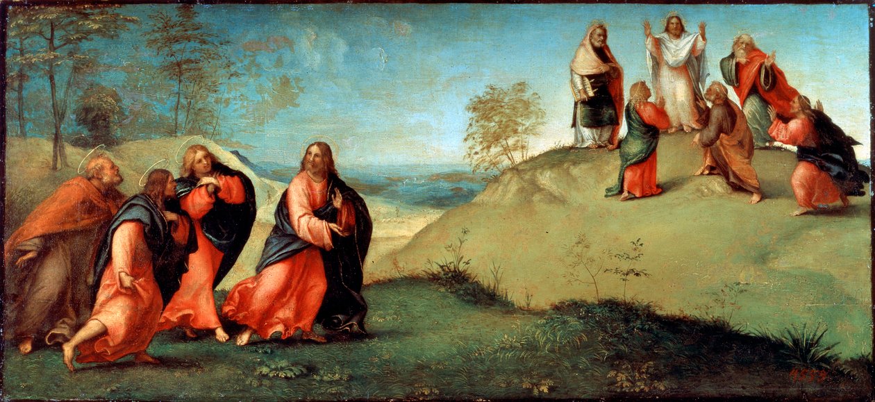 基督带领使徒到塔博尔山，1512年。 作者 洛伦佐·乐透（Lorenzo Lotto）