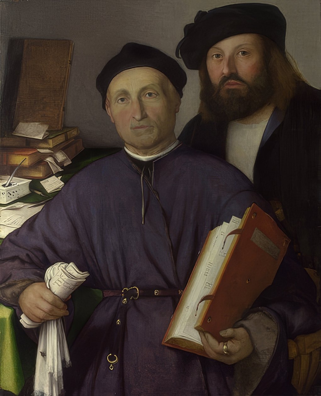 Niccolò的Der Mediziner Giovanni Agostino della Torre和sein Sohn。 1515 作者 洛伦佐·乐透（Lorenzo Lotto）