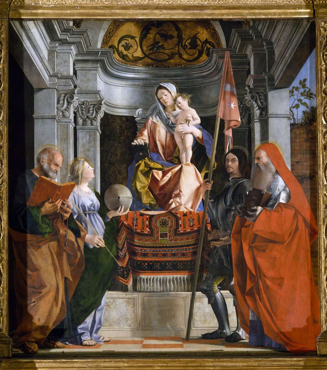 Madonna with Child and Saints, detail from Santa Cristina al Tiverone Altarpiece 作者 洛伦佐·乐透（Lorenzo Lotto）