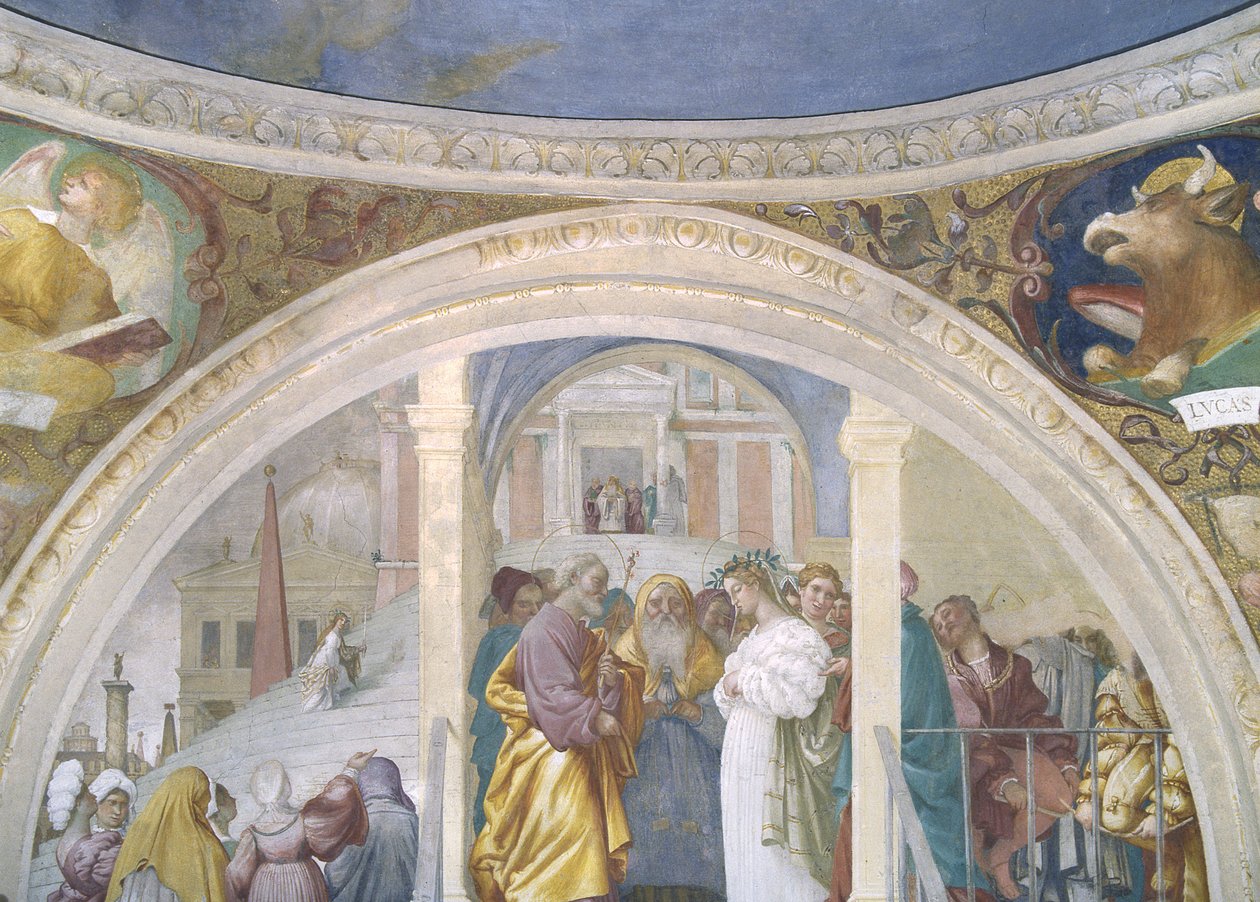 圣母玛利亚的婚姻，1525年 作者 洛伦佐·乐透（Lorenzo Lotto）
