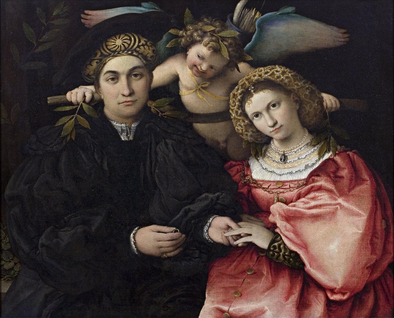 马西里奥·卡索蒂和他的新娘福斯蒂娜的肖像 作者 洛伦佐·乐透（Lorenzo Lotto）
