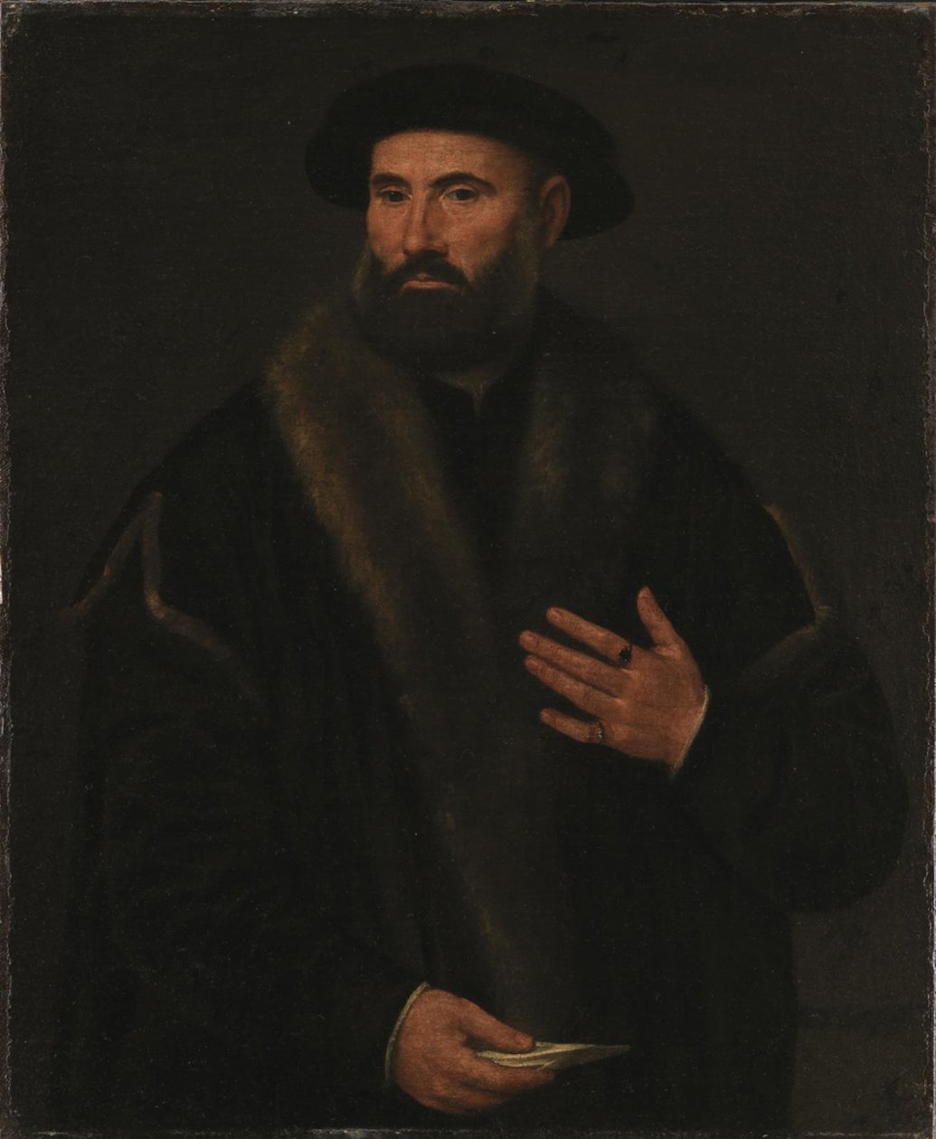 一个人的画像 作者 洛伦佐·乐透（Lorenzo Lotto）