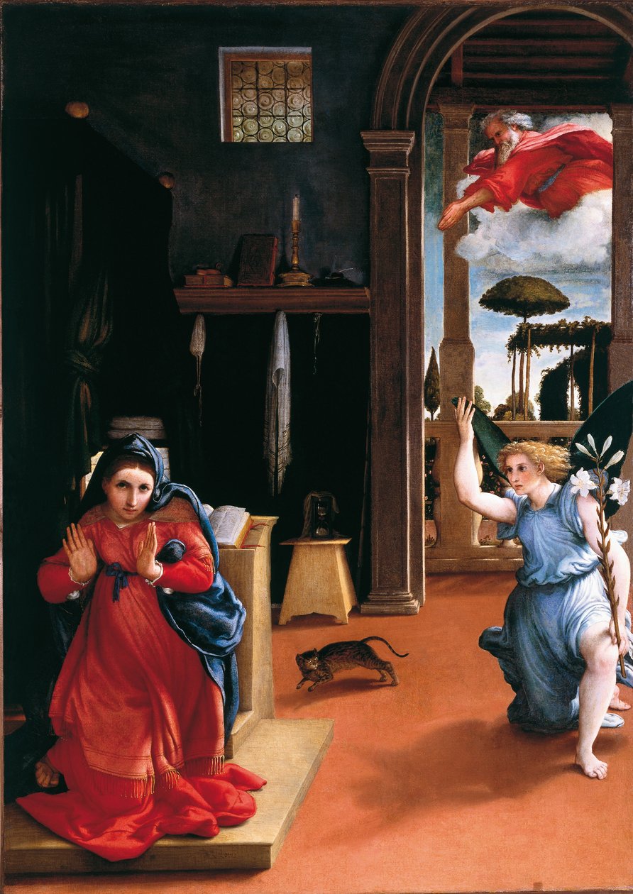 雷卡纳蒂圣母领报 作者 洛伦佐·乐透（Lorenzo Lotto）