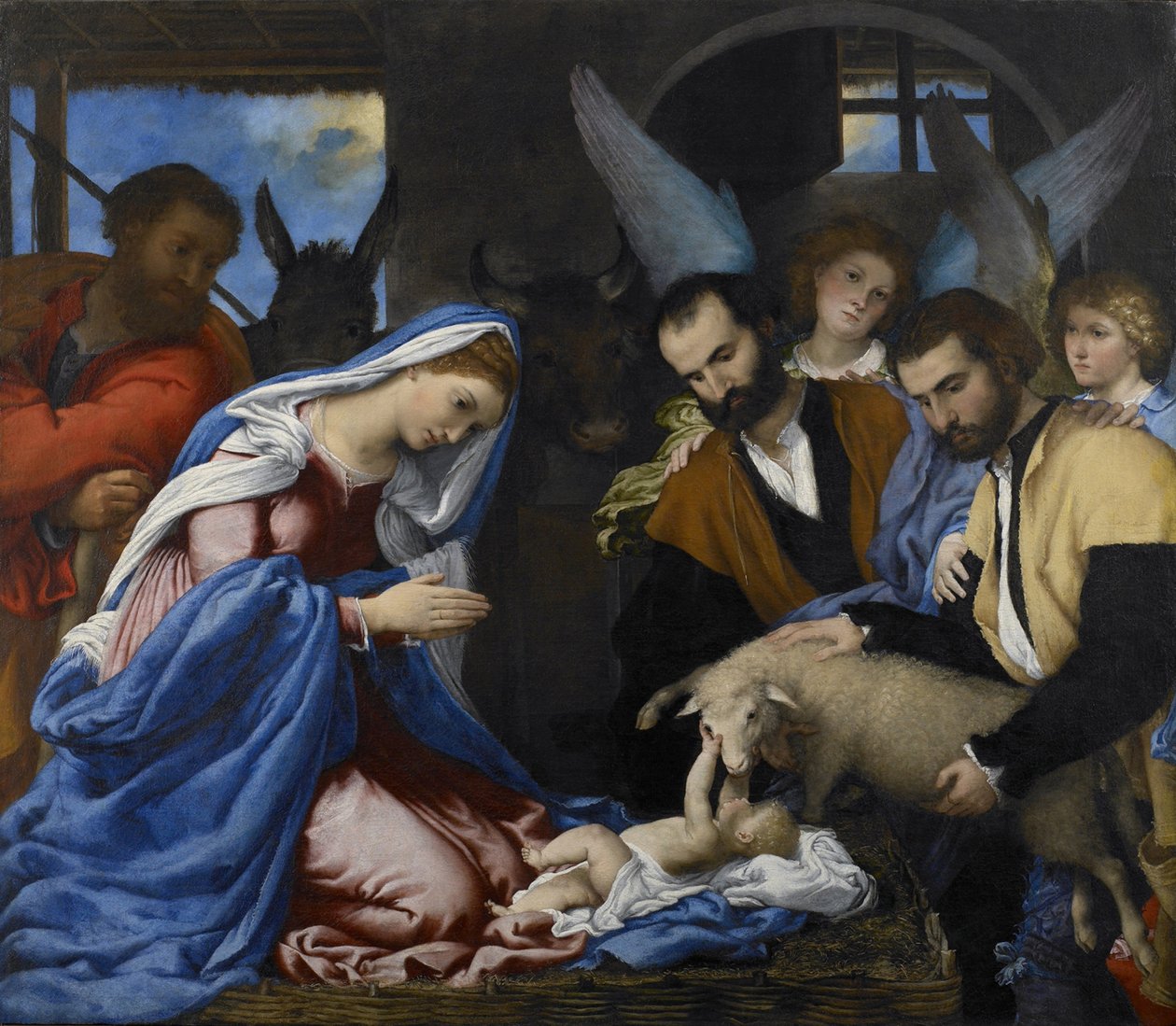 牧羊人的崇拜 作者 洛伦佐·乐透（Lorenzo Lotto）