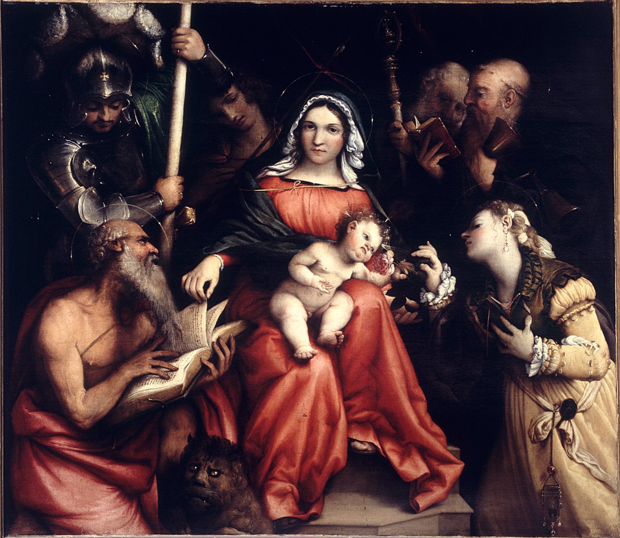圣凯瑟琳的神秘婚姻》，1524年。 作者 洛伦佐·乐透（Lorenzo Lotto）