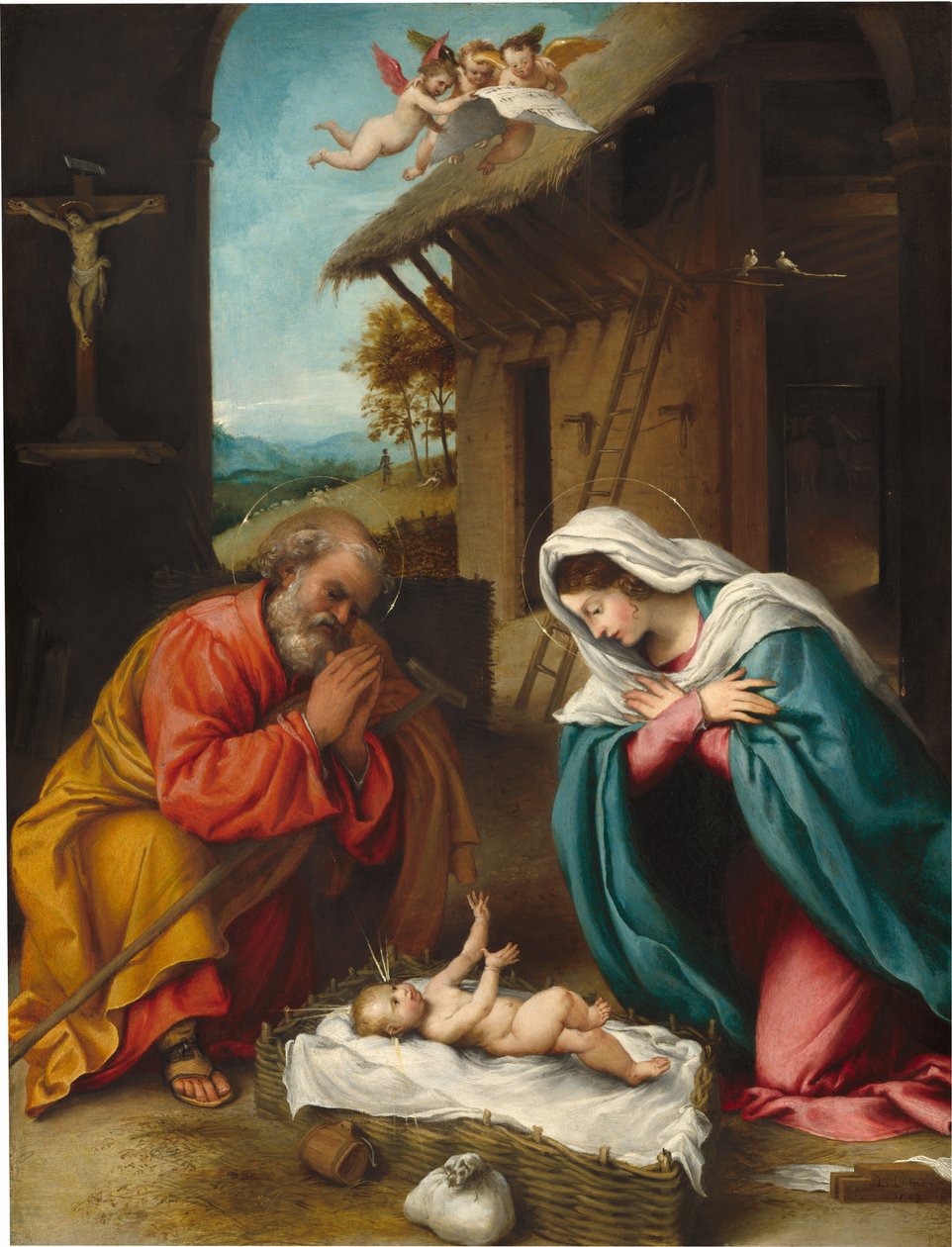 耶稣诞生 作者 洛伦佐·乐透（Lorenzo Lotto）