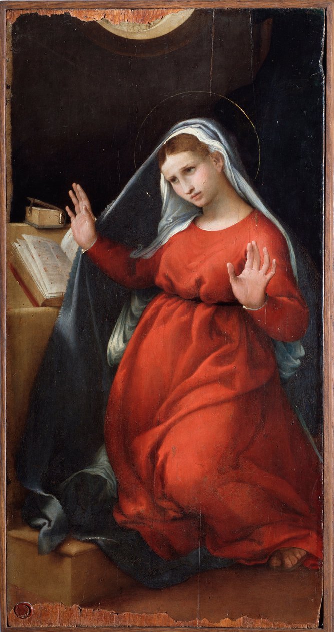 圣母领报 - 绘画 作者 洛伦佐·乐透（Lorenzo Lotto）