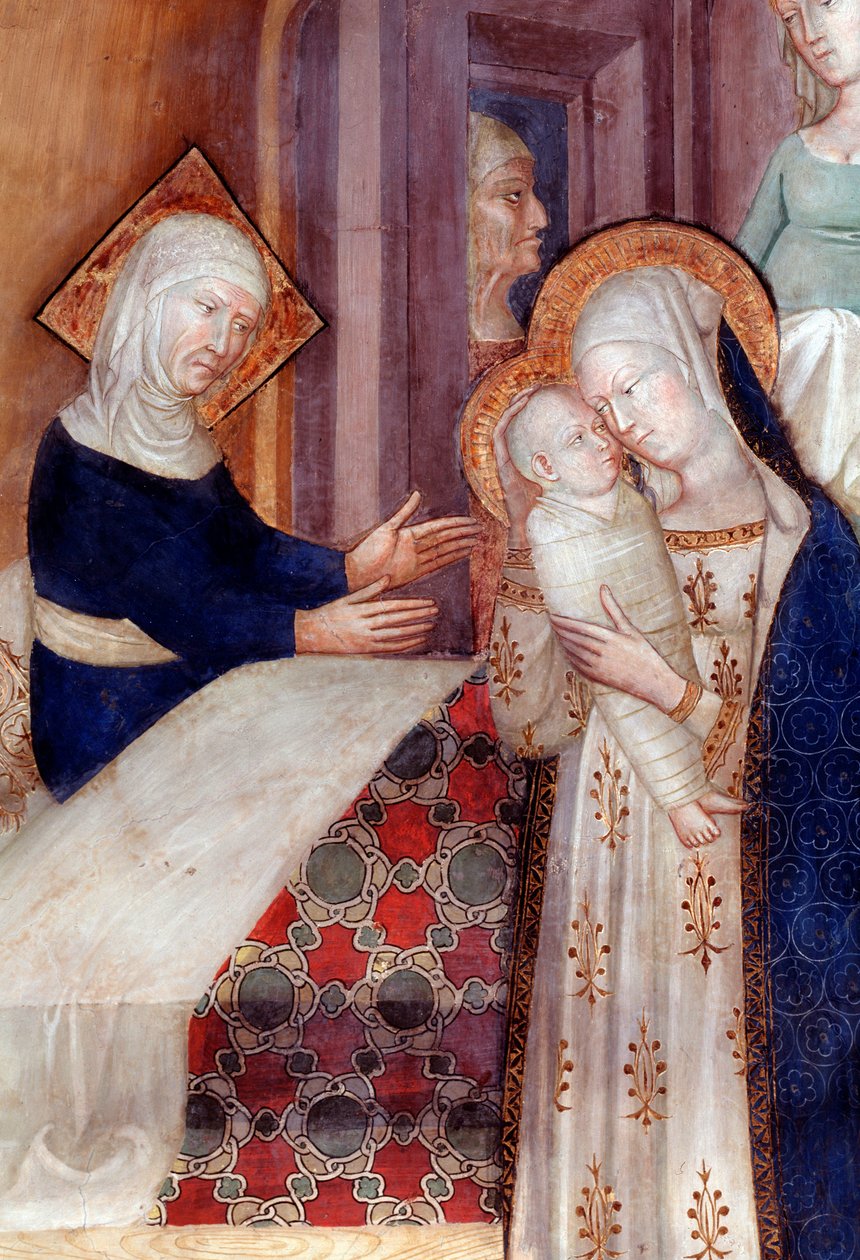 The Birth of Saint John the Baptist, detail (Fresco 作者 洛伦佐·萨利姆贝尼（Lorenzo Salimbeni）