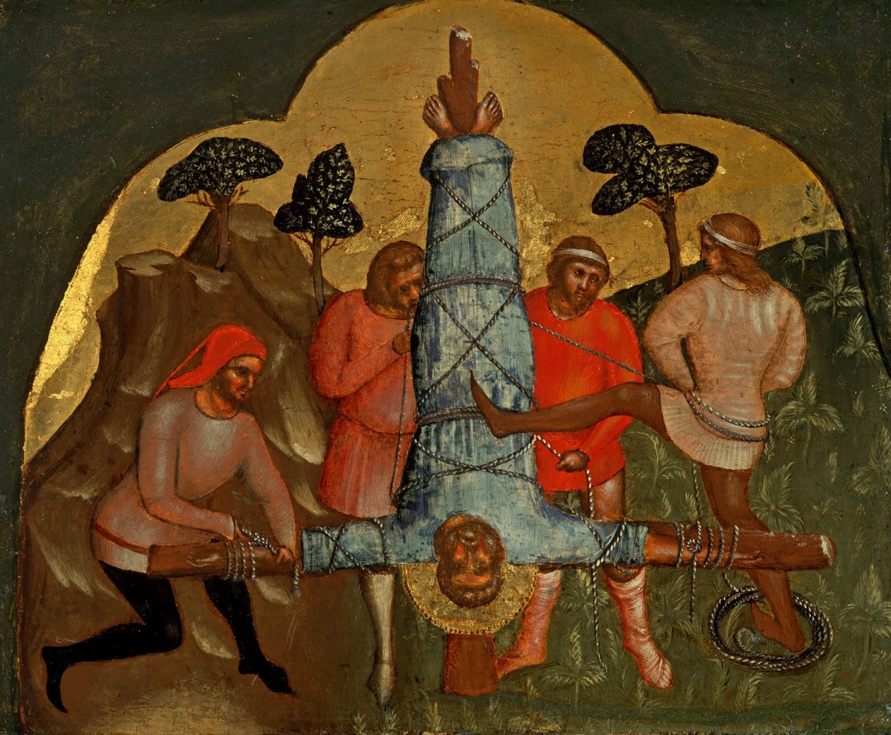 彼得-普雷代拉的受难》面板，约1370年。 作者 洛伦佐（Lorenzo Veneziano）