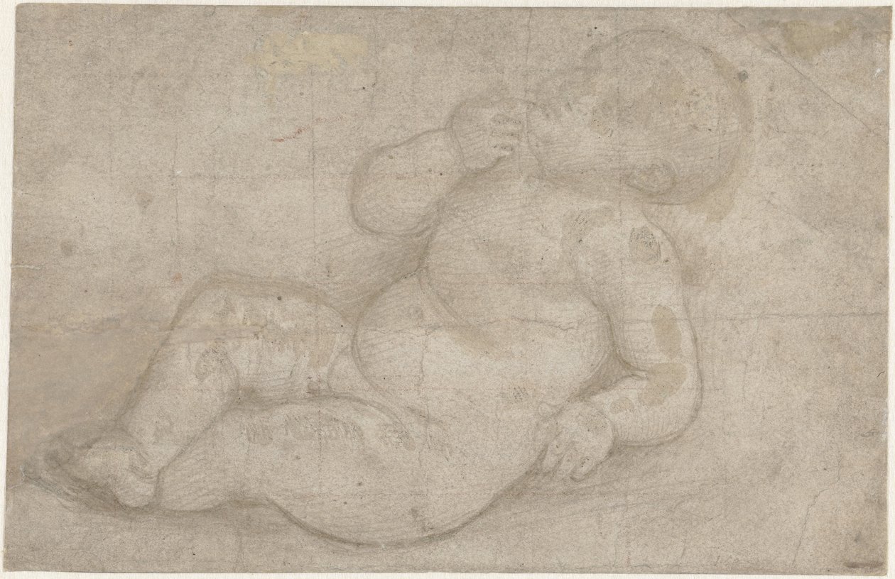 研究斜倚的基督圣婴 作者 Lorenzo di Credi（归属于）
