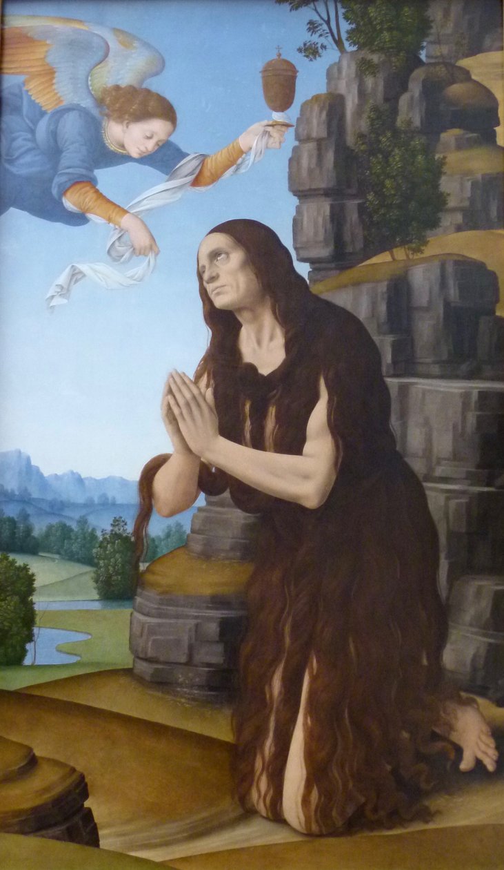 德语: Die heilige Maria Ägyptiaca Saint Mary of Egypt 埃及圣母玛利亚 作者 洛伦佐·迪·克雷迪