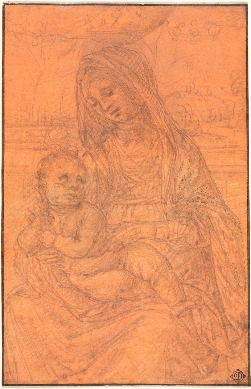 圣母子角c。 1510。 作者 洛伦佐·迪·克雷迪