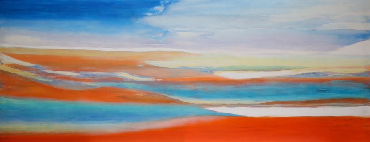 奇迹水，2004年，（木板上石膏上的油和虫胶） 作者 卢·吉布斯