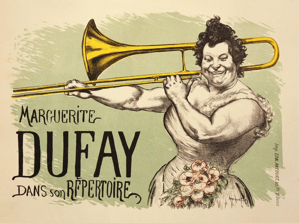 复制海报广告&39;Marguerite Dufay in Repetoire&39; 作者 路易斯·安奎汀