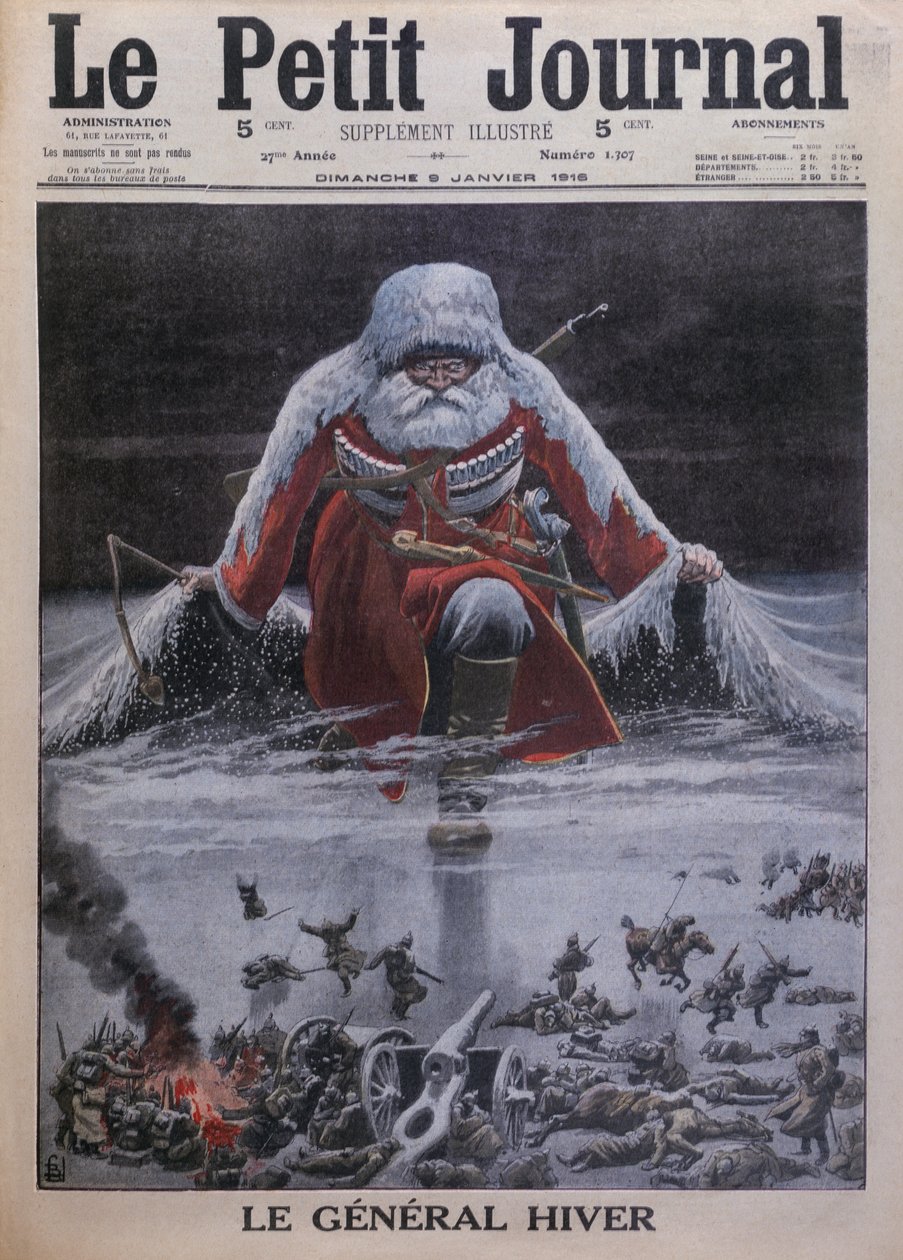 一般冬季，封面插图来自&39;Le Petit Journal&39;，补充illustre，1916年1月9日 作者 路易斯·查尔斯·邦布尔
