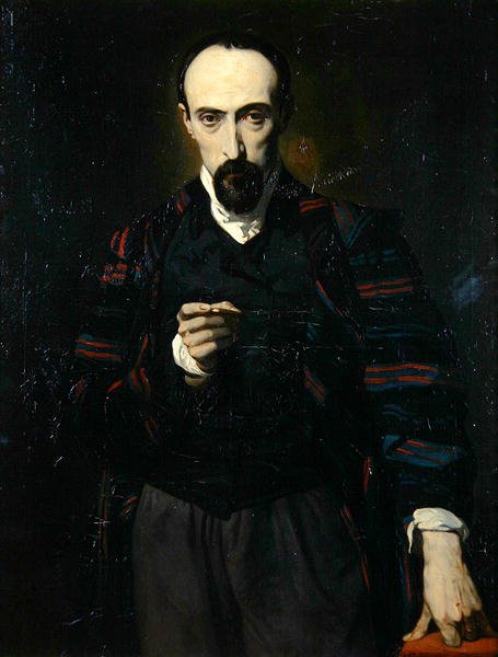 Achille Deveria的肖像（1800-57） 作者 路易斯·布朗厄尔