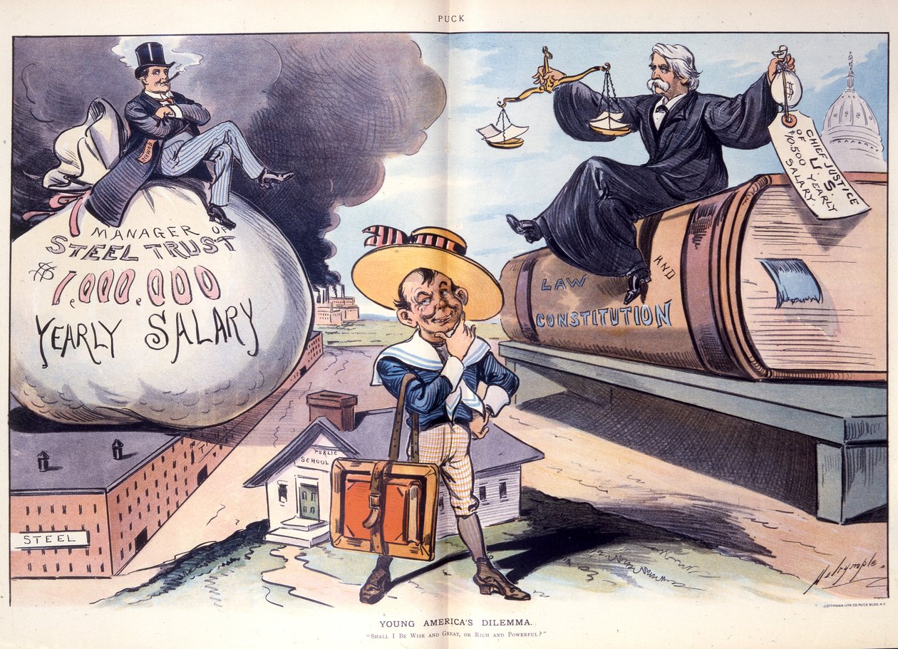 1901年，年轻的美国困境，我应该聪明，伟大，富有和强大 作者 路易·达林普