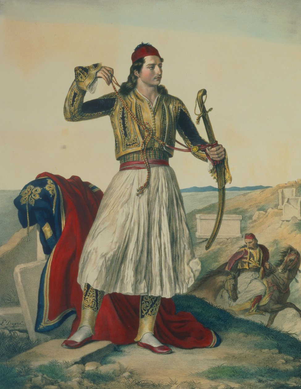 Demetrius Mavromichalis，希腊士兵和爱国者，1825年 作者 路易斯杜普雷