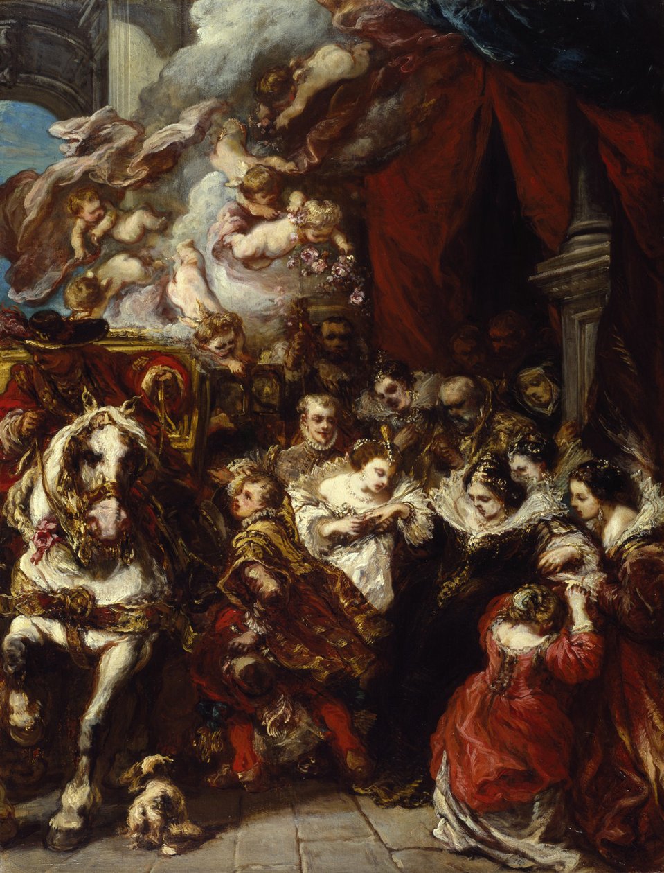 法国伊丽莎白（1602-44）离开西班牙，1984年 作者 尤金·伊萨贝（Eugene Isabey）