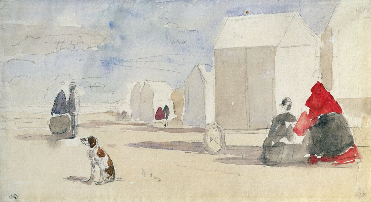 由沐浴机，1866年 作者 尤金·路易斯·布丁