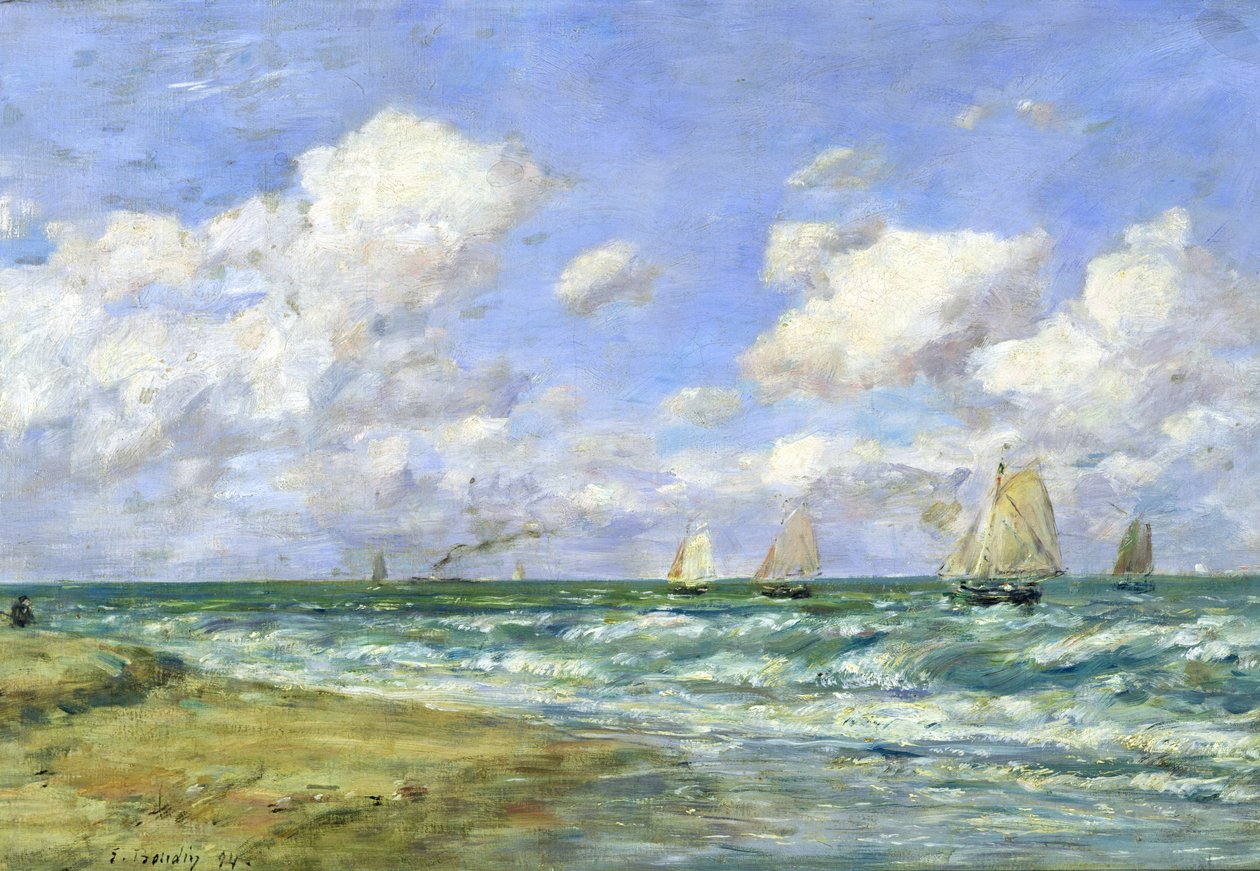 海洋场景，1894年 作者 尤金·路易斯·布丁