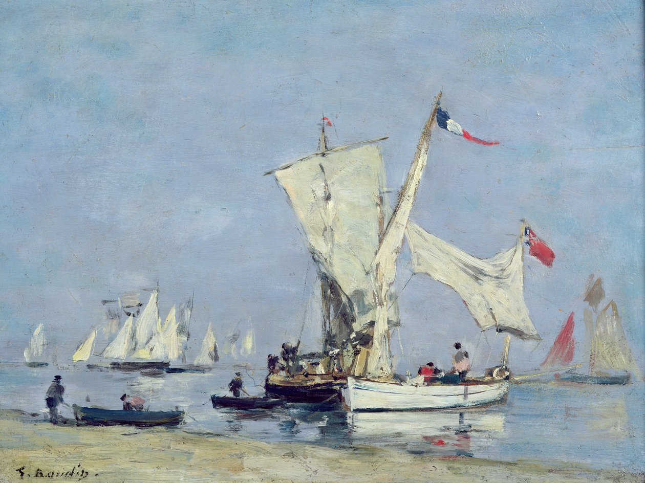 帆船，c.1869 作者 尤金·路易斯·布丁