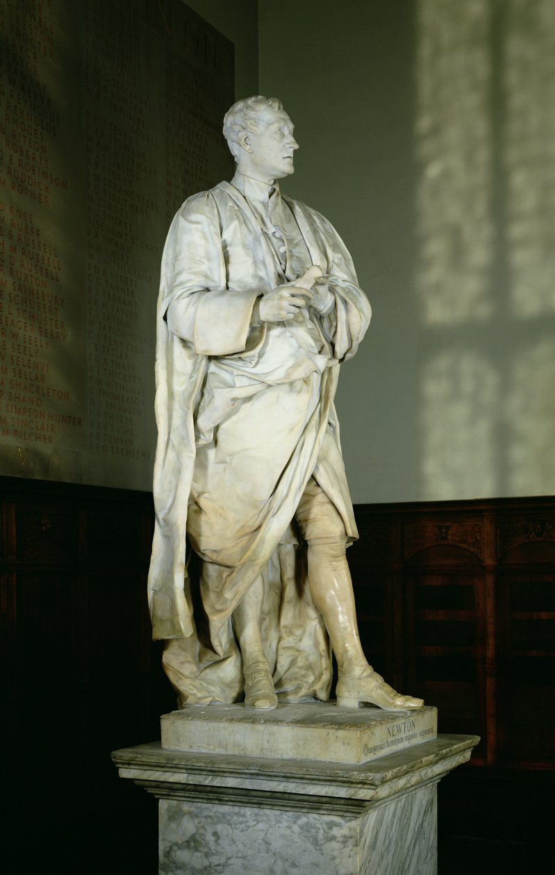 艾萨克·牛顿爵士（1642-1727）（大理石） 作者 路易斯·弗朗索瓦·鲁比拉克