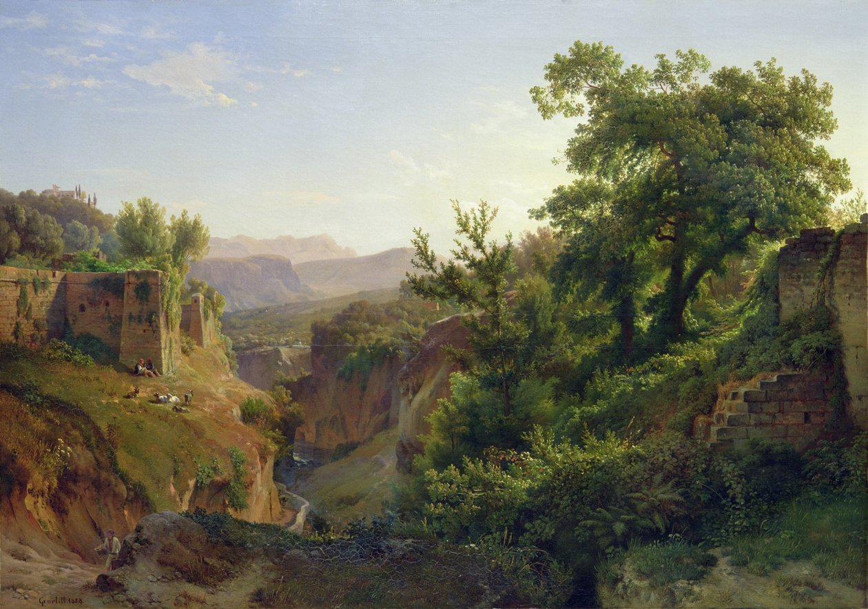 1854年在索伦托附近的一个山谷 作者 路易斯·古利特（Louis Gurlitt）