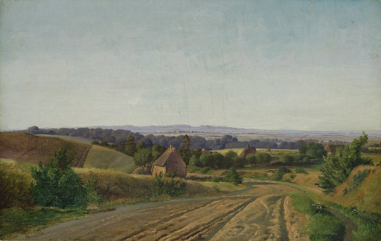 在Seeland的Esrom景观，1834年 作者 路易斯·古利特（Louis Gurlitt）