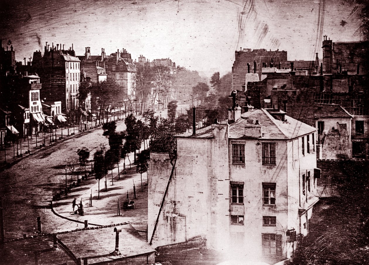 Boulevard du Temple，巴黎，第3区，1838年（达盖尔银版） 作者 路易斯·雅克·曼德·达盖尔
