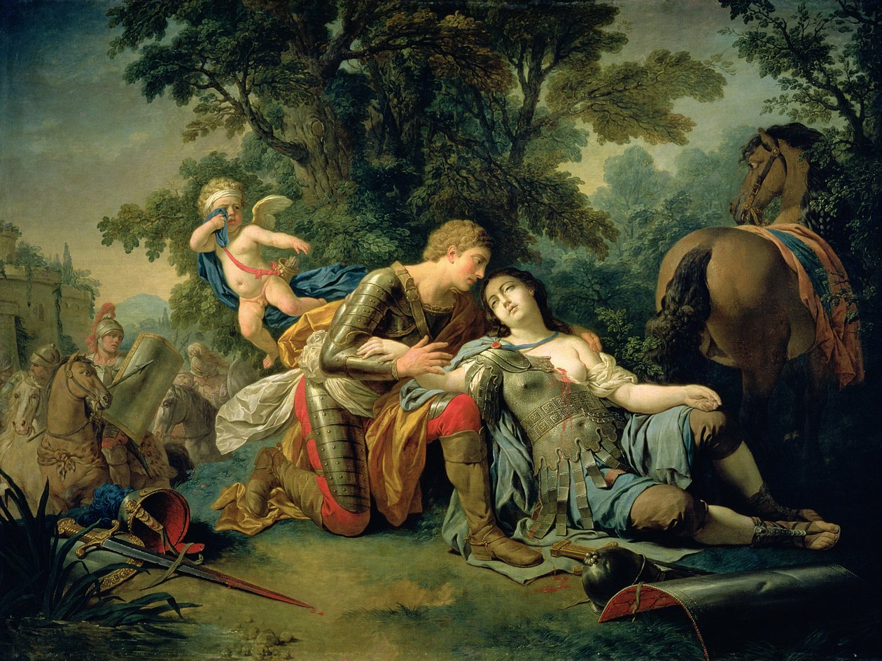 Tancred和Clorinda，1761年 作者 路易·让·弗朗索瓦·拉格伦尼