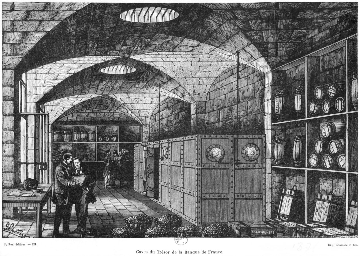 1897年法国巴黎银行的地下室 作者 路易斯·约瑟夫·阿米迪·道德纳德