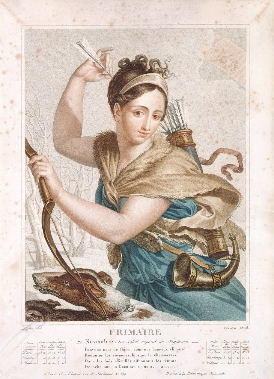 Frimaire（十一月十二月），共和党日历的第三个月，由Tresca雕刻，c.1794 作者 路易斯·拉菲特