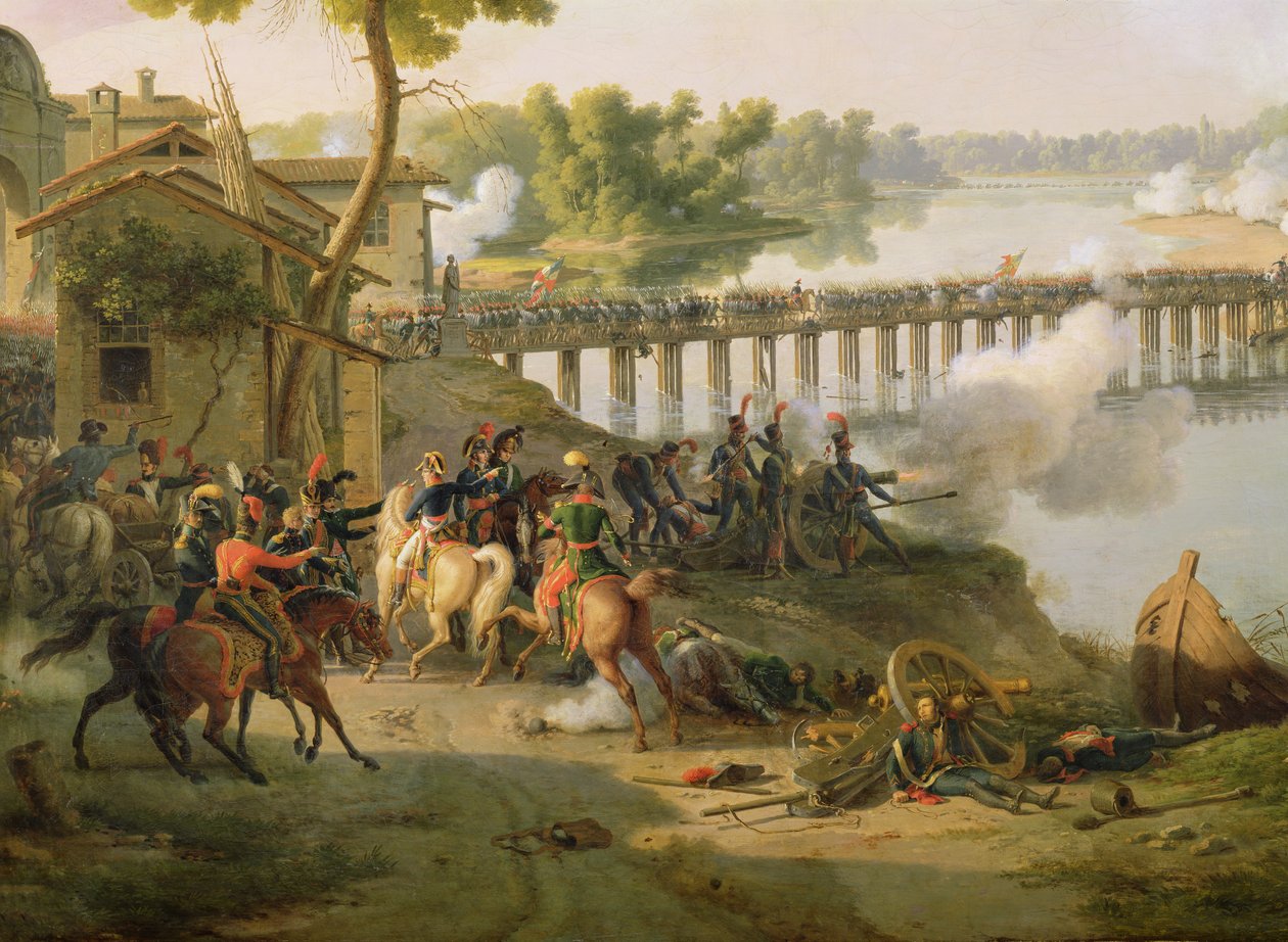洛迪战役，1796年5月10日，拿破仑（1769-1821）及其工作人员的细节，c.1804 作者 路易斯·勒琼