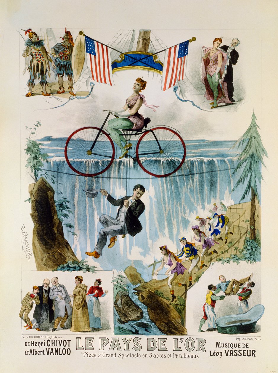 海报广告Le Pays dOr（The Land of Gold），c.1880 作者 路易·勒马斯奎尔