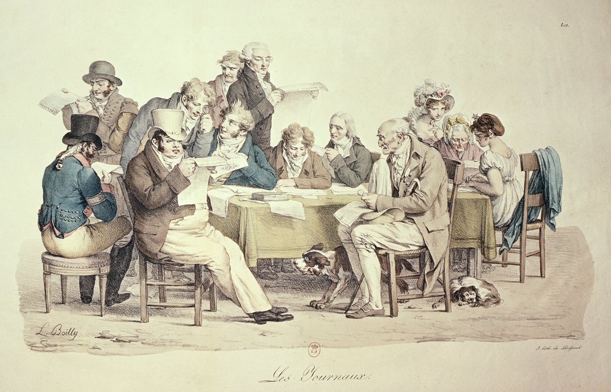 The Newspapers，由Francois Seraphin Delpech（1778-1825）镌刻 作者 路易斯·利奥波德·博伊