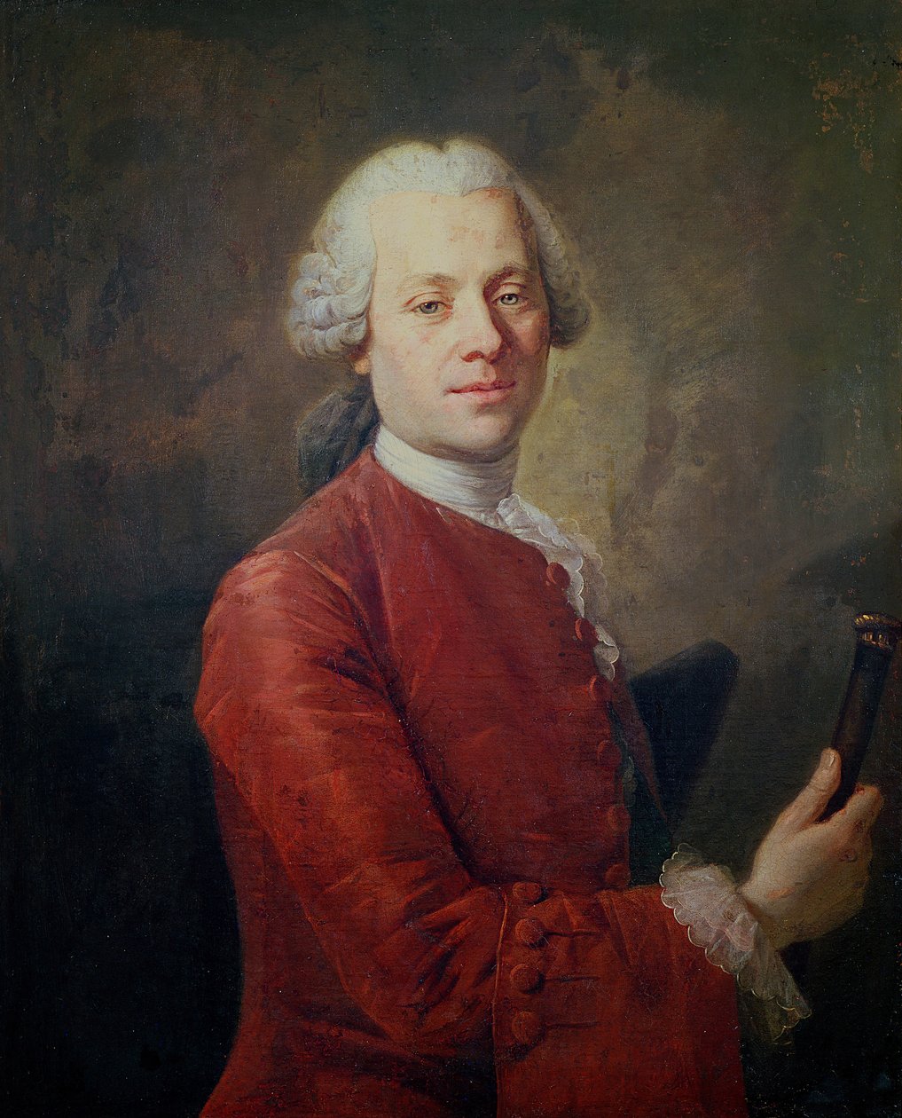 John the Round of Alembert（1717-83）的肖像 作者 路易斯·托克