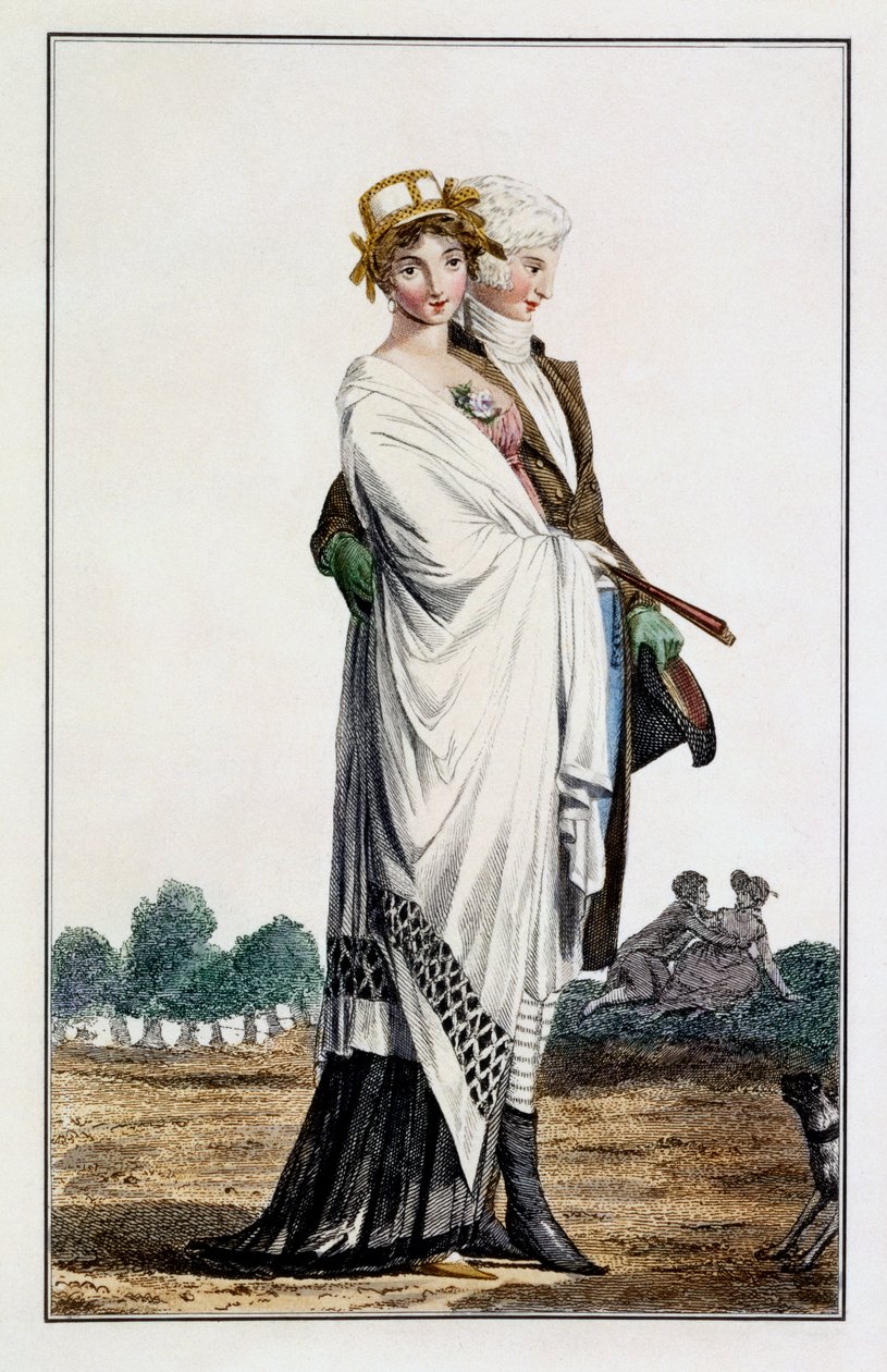 女士们的午后步行服，1789年 作者 路易·玛丽·兰特（Louis Marie Lante）