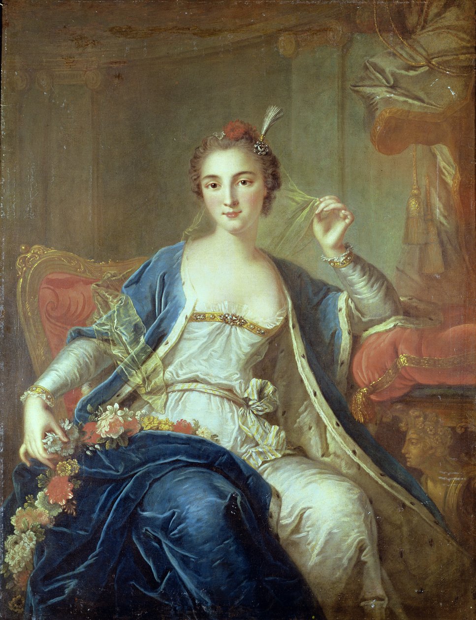 Mademoiselle Marie Room的肖像（c.1702-56）1737 作者 路易斯·米歇尔·范·卢